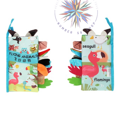 Colorful Animal's Tail Soft Cloth Book - Educational Toys for Kids_N59Shop
