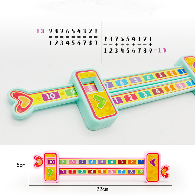 Cute Cartoon Plastic Number Counting Ruler-Math Toys-Educational Toys for Kids