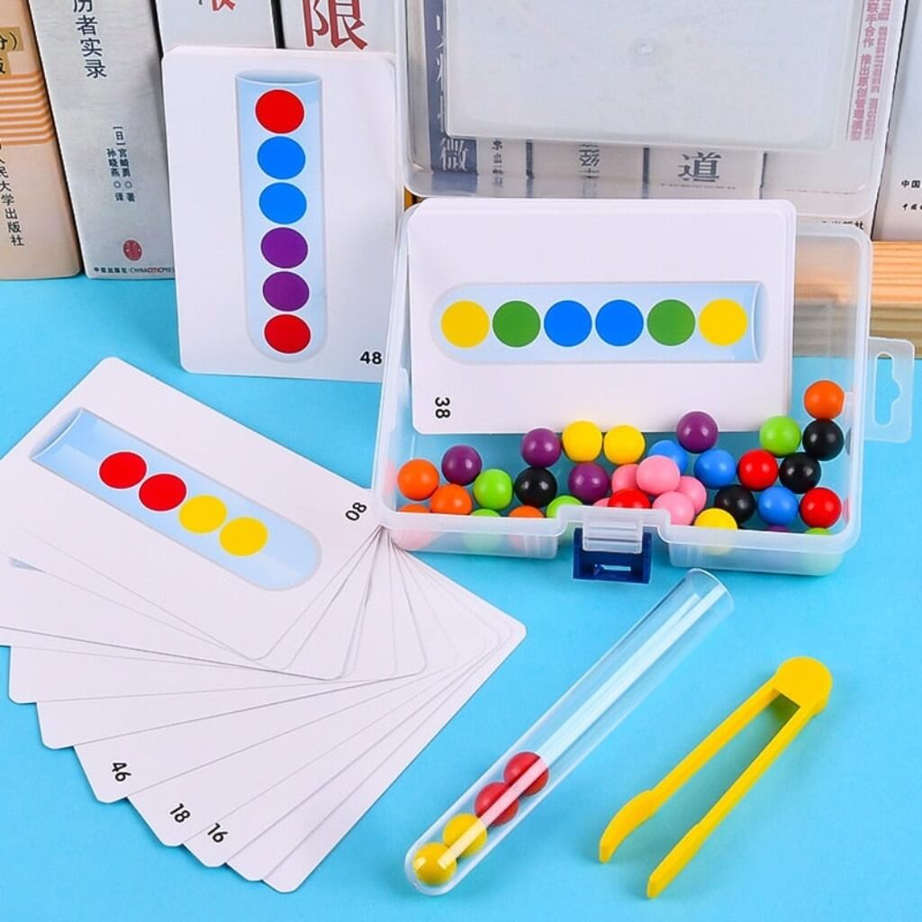 Tongs Clip Beads Test Tube Pattern Game-Educational Toys for Kids