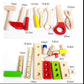 Multifunctional Wooden Assembly Toolbox-Educational Toys for Kids