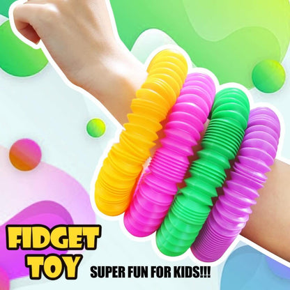    N59Shop 4 Pack Colorful Mini Pop Tube Kids Toy -Sensory Fidget Toy 