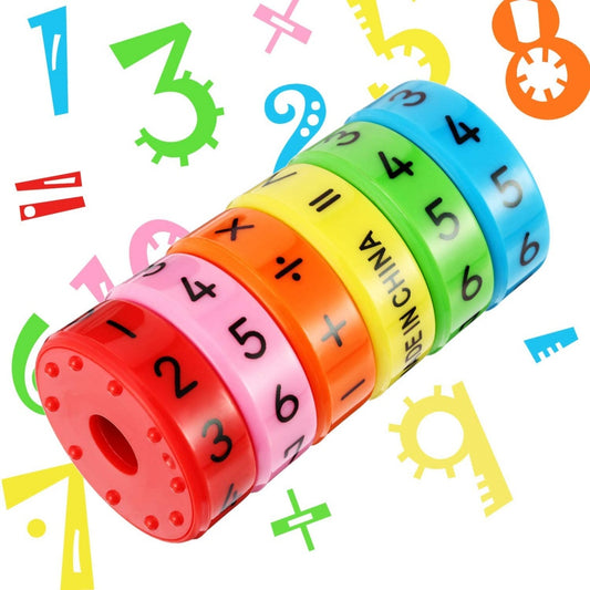 Magnetic Math Cylinder Numbers Equation Symbols-Educational Toys for Kids