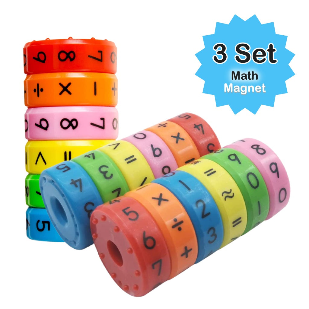 Magnetic Math Cylinder Numbers Equation Symbols-Educational Toys for Kids