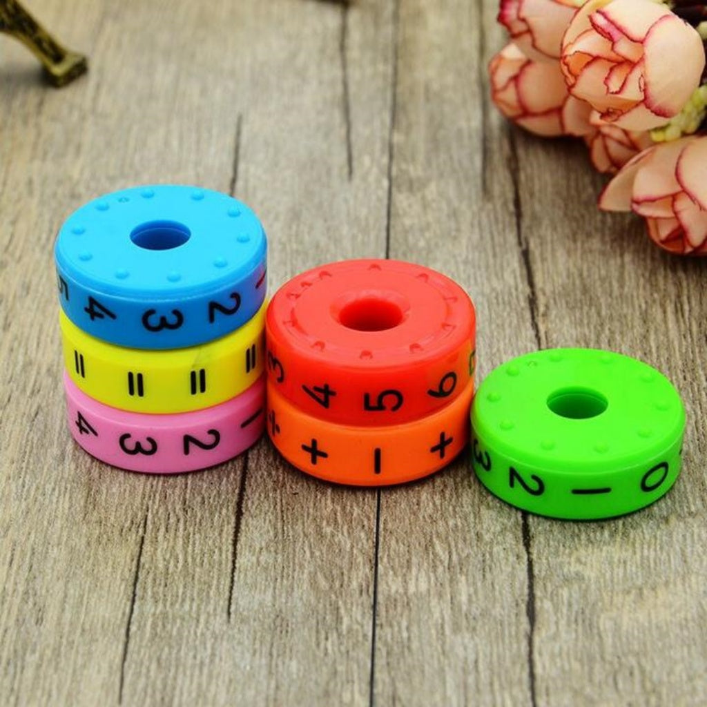 Magnetic Math Cylinder Numbers Equation Symbols-Educational Toys for Kids