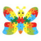 Wooden Jigsaw Puzzle Animal Alphabet Multicolor-Educational Toys for Kids-Butterfly