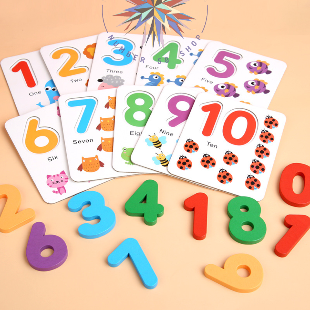 Rewritable Math Flash Cards with Wooden Numbers and Counting Sticks_N59Shop
