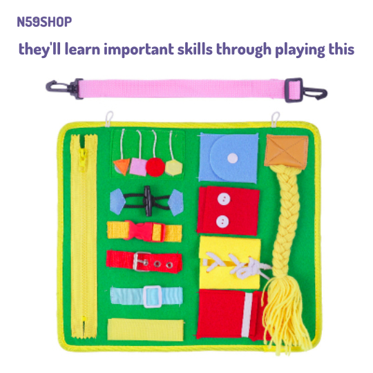 Toddler Sensory Buckle Busy Board-Educational Toys for Kids