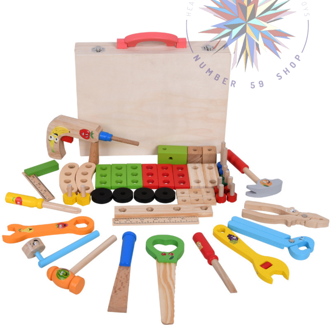 Wooden DIY Creative Toolbox - Educational Toys for Kids_N59Shop